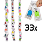 LUCKY TO HAVE® Bundle 33: Header image featuring two packaged sets in hand in front of a retail display rack. The ideal bulk or display size for the world's smallest sweeper set, for sweeping fine things.