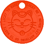 Close-up of the LUCKY TO HAVE® Lucky Coin: a color-changing GIF showing the stylish shopping cart token and lucky charm – the perfect addition to any mini broom and pan set.