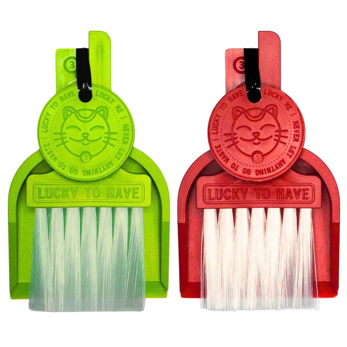 LUCKY TO HAVE® Duo-Pack at a special price: Set of two mini sweeper sets Lucky Sour Pop and Lucky Bordeaux on a white background – the perfect double pack for savings.