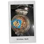 LUCKY TO HAVE® mini dustpan and broom used as a kitchen hack to scoop muesli cereals from a glass jar, enabling precise portioning and clean handling of dry food - save your resources.