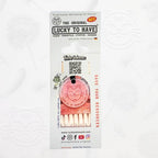 Sustainable paper packaging of the LUCKY TO HAVE® the mini sweeper - Lucky Rainbow set with display window, logo, and QR code.