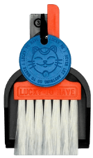 LUCKY TO HAVE® – the smallest sweepin set – shown as a cool color icon, representing smart sweeping for weed, herbs, powders and fine crumbs, and playful enough to double as a compact fidget toy.