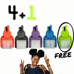 LUCKY TO HAVE® 4+1 free bundle: animation showing all 10 colour mixes of the world’s smallest broom set, with five sets for the price of four.