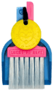 LUCKY TO HAVE® – the smallest broom and dustpan set – shown as a colorful symbolic icon, representing smart sweeping for weed, herbs, powders and fine crumbs, and playful enough to double as a compact fidget toy.